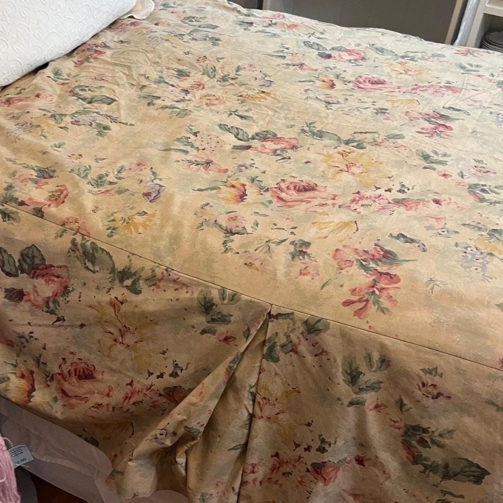 Ralph Lauren Francesca Twin Bed Topper Custom Floral Cottage Vintage Bedding